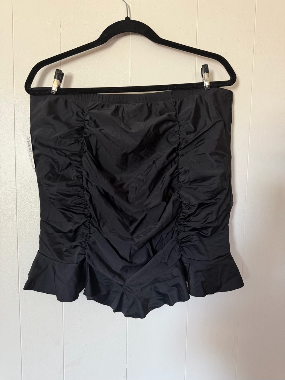 Torrid Black Ruching Swim Skirt Bikini Bottom
